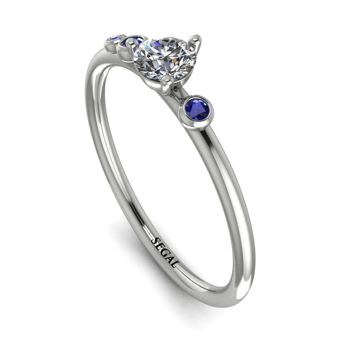 Minimalist Thin Diamond Ring - Brielle No. 63