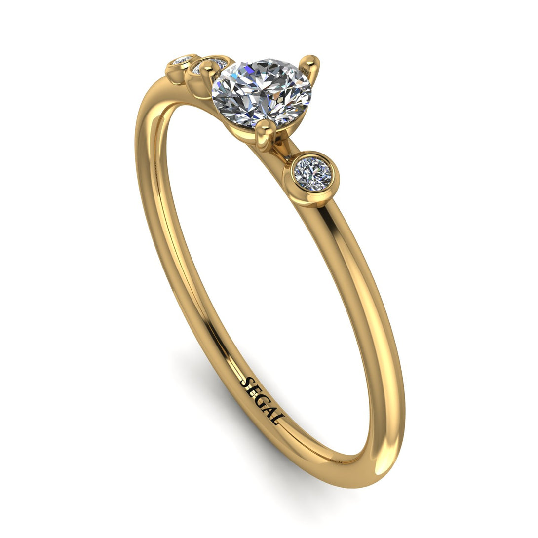 Minimalist Thin Diamond Ring - Brielle No. 1