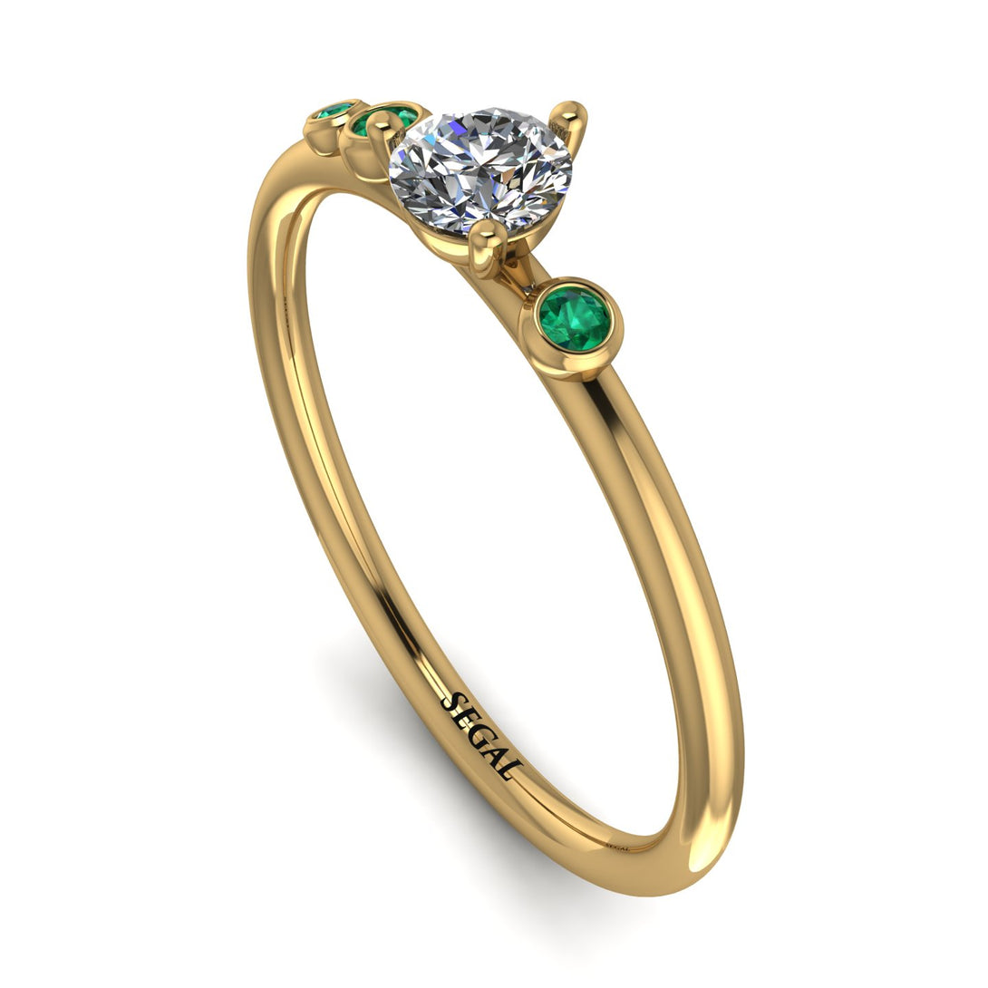 Minimalist Thin Diamond Ring - Brielle No. 16