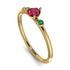 Minimalist Thin Ruby Ring - Brielle No. 25 image 1
