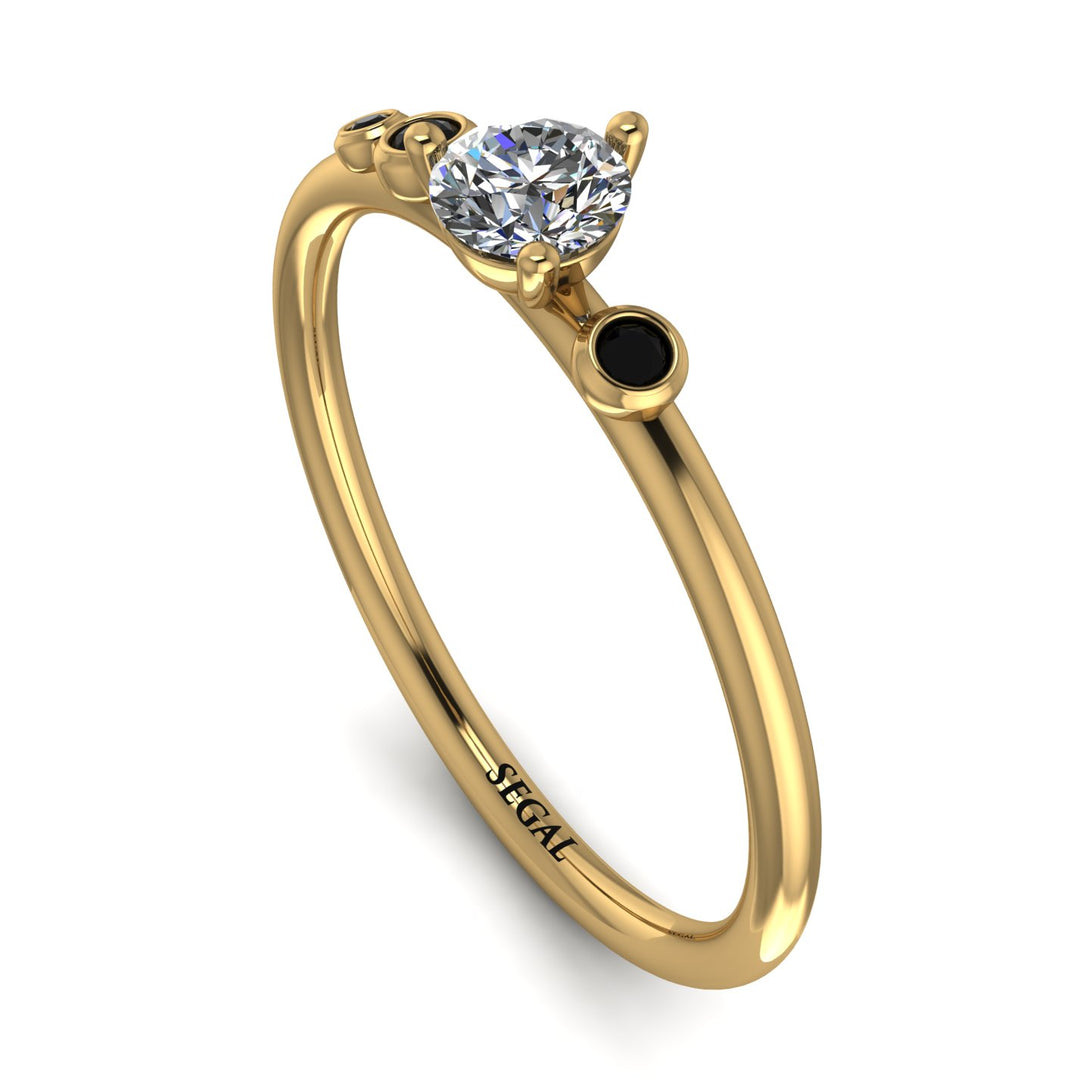 Minimalist Thin Diamond Ring - Brielle No. 31