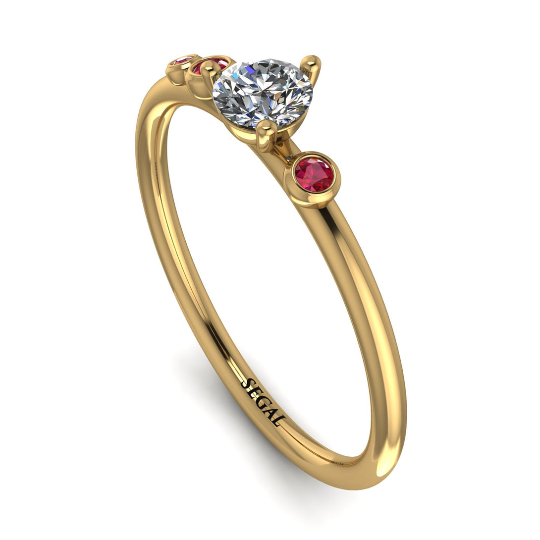 Minimalist Thin Diamond Ring - Brielle No. 46