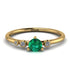 Minimalist Thin Emerald Ring - Brielle No. 4 image 2