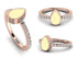 Elegant Enamel Pear Diamond Ring - Pear No. 2 image 3