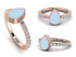Elegant Enamel Pear Diamond Ring - Pear No. 2 image 9