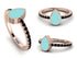 Elegant Enamel Pear Black Diamond Ring - Pear No. 8 image 2