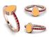 Elegant Enamel Pear Ruby Ring - Pear No. 11 image 4