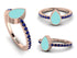 Elegant Enamel Pear Sapphire Ring - Pear No. 14 image 2