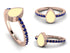 Elegant Enamel Pear Sapphire Ring - Pear No. 14 image 3