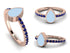 Elegant Enamel Pear Sapphire Ring - Pear No. 14 image 8