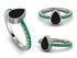 Elegant Enamel Pear Emerald Ring - Pear No. 6 image 2