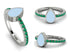 Elegant Enamel Pear Emerald Ring - Pear No. 6 image 7