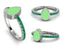 Elegant Enamel Pear Emerald Ring - Pear No. 6 image 1