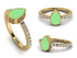Elegant Enamel Pear Diamond Ring - Pear No. 1 image 5
