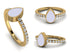 Elegant Enamel Pear Diamond Ring - Pear No. 1 image 1