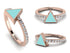Elegant Enamel Triangle Diamond Ring - Triangle No. 2 image 2