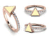 Elegant Enamel Triangle Diamond Ring - Triangle No. 2 image 3