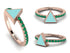 Elegant Enamel Triangle Emerald Ring - Triangle No. 5 image 2