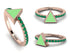 Elegant Enamel Triangle Emerald Ring - Triangle No. 5 image 5