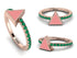 Elegant Enamel Triangle Emerald Ring - Triangle No. 5 image 6