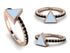 Elegant Enamel Triangle Black Diamond Ring - Triangle No. 8 image 8