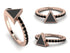 Elegant Enamel Triangle Black Diamond Ring - Triangle No. 8 image 12