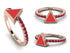 Elegant Enamel Triangle Ruby Ring - Triangle No. 11 image 11