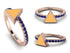 Elegant Enamel Triangle Sapphire Ring - Triangle No. 14 image 3