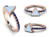 Elegant Enamel Triangle Sapphire Ring - Triangle No. 14 image 8