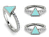 Elegant Enamel Triangle Diamond Ring - Triangle No. 3 image 2