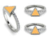 Elegant Enamel Triangle Diamond Ring - Triangle No. 3 image 4