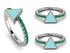 Elegant Enamel Triangle Emerald Ring - Triangle No. 6 image 2