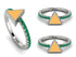 Elegant Enamel Triangle Emerald Ring - Triangle No. 6 image 4