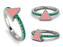 Elegant Enamel Triangle Emerald Ring - Triangle No. 6 image 6