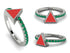 Elegant Enamel Triangle Emerald Ring - Triangle No. 6 image 11