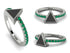 Elegant Enamel Triangle Emerald Ring - Triangle No. 6 image 12