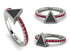 Elegant Enamel Triangle Ruby Ring - Triangle No. 12 image 12
