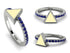 Elegant Enamel Triangle Sapphire Ring - Triangle No. 15 image 3