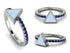 Elegant Enamel Triangle Sapphire Ring - Triangle No. 15 image 1