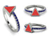 Elegant Enamel Triangle Sapphire Ring - Triangle No. 15 image 11