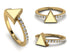 Elegant Enamel Triangle Diamond Ring - Triangle No. 1 image 4