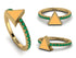 Elegant Enamel Triangle Emerald Ring - Triangle No. 4 image 4