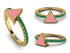 Elegant Enamel Triangle Emerald Ring - Triangle No. 4 image 5
