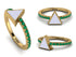 Elegant Enamel Triangle Emerald Ring - Triangle No. 4 image 7
