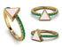 Elegant Enamel Triangle Emerald Ring - Triangle No. 4 image 9