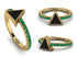 Elegant Enamel Triangle Emerald Ring - Triangle No. 4 image 13