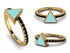 Elegant Enamel Triangle Black Diamond Ring - Triangle No. 7 image 2