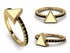 Elegant Enamel Triangle Black Diamond Ring - Triangle No. 7 image 3