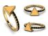 Elegant Enamel Triangle Black Diamond Ring - Triangle No. 7 image 4