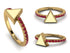 Elegant Enamel Triangle Ruby Ring - Triangle No. 10 image 3
